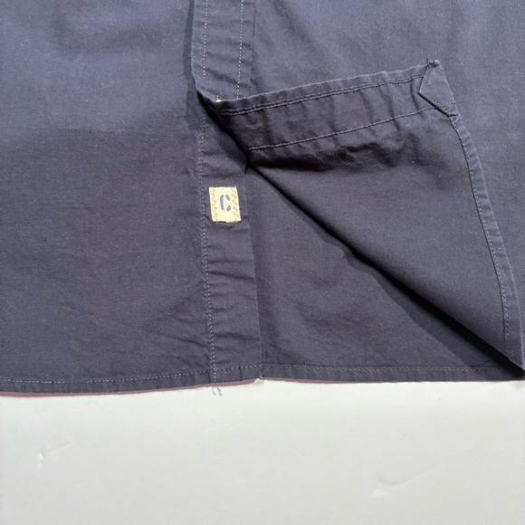 Lands' End Canvas 1963 Men’s Button Down Shirt Navy Blue Size Medium 15-15 1/2 - Picture 2 of 5
